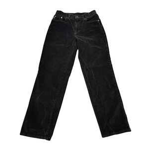 Lauren Jeans Co.‎ Ralph Lauren Corduroy Pants Petite Black 4P Made in Hong Kong